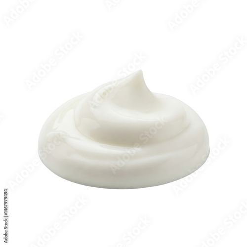 Swirl of white cream dollop