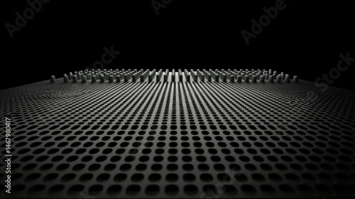 Wallpaper Mural A black and white image of a metal mesh with a grid pattern. Torontodigital.ca