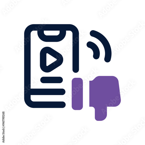dislike duotone icon. Sleek and modern vector icon for websites, mobile apps, marketing materials, and corporate design. Fully scalable and ready to use.