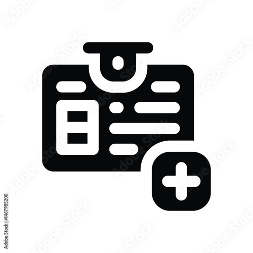 id card glyph icon. Strong and solid vector icon for websites, mobile interfaces, presentations, and visual branding. High quality and easy to edit.