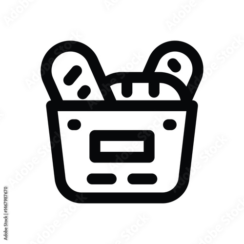 bread line icon. Clean and minimalist vector icon for websites, mobile apps, presentations, and logos. Fully scalable and customizable for any project.