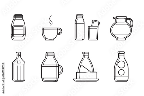 Buttermilk illustration in minimalist style