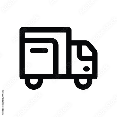 truck delivery line icon. Clean and minimalist vector icon for websites, mobile apps, presentations, and logos. Fully scalable and customizable for any project.