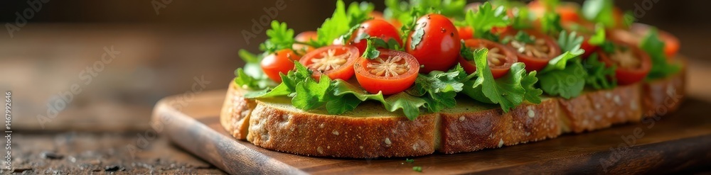 Artisan whole-wheat bread topped with fresh vegetables and lean protein , cucumber, catering, clean eating Artisan whole-wheat bread topped with fresh vegetables and lean protein , cucumber, catering, clean eating