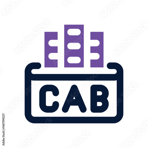 cab file duotone icon. Sleek and modern vector icon for websites, mobile apps, marketing materials, and corporate design. Fully scalable and ready to use.