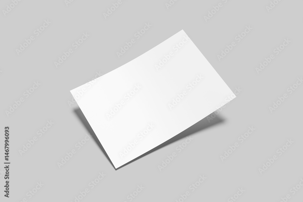 A4 Landscape Flyer Blank Mockup A4 Landscape Flyer Blank Mockup