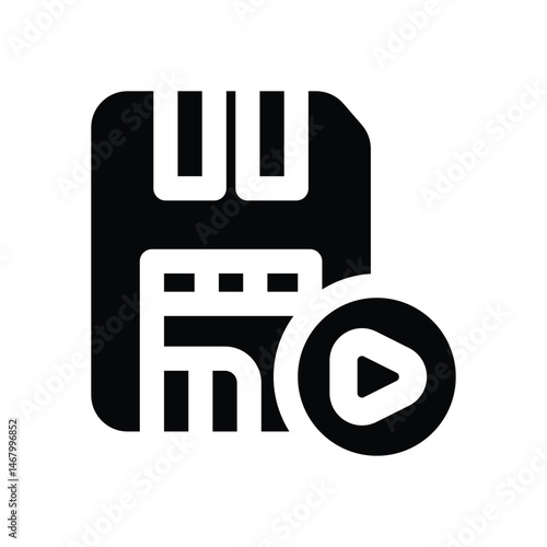 save glyph icon. Strong and solid vector icon for websites, mobile interfaces, presentations, and visual branding. High quality and easy to edit.