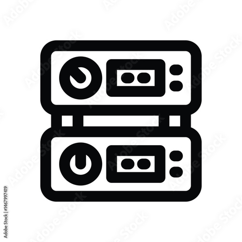 amplifier line icon. Clean and minimalist vector icon for websites, mobile apps, presentations, and logos. Fully scalable and customizable for any project.