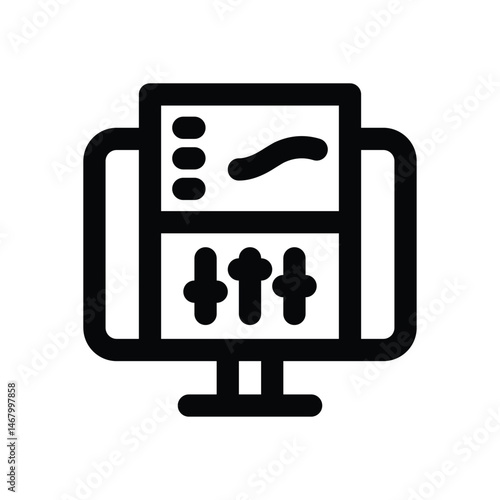 sound editing line icon. Clean and minimalist vector icon for websites, mobile apps, presentations, and logos. Fully scalable and customizable for any project.