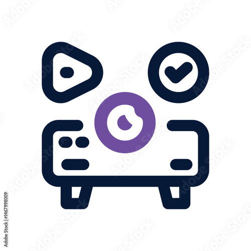 projector duotone icon. Sleek and modern vector icon for websites, mobile apps, marketing materials, and corporate design. Fully scalable and ready to use.