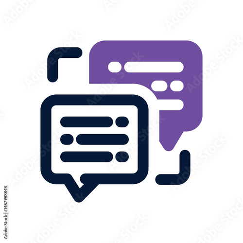 dialogue duotone icon. Sleek and modern vector icon for websites, mobile apps, marketing materials, and corporate design. Fully scalable and ready to use.