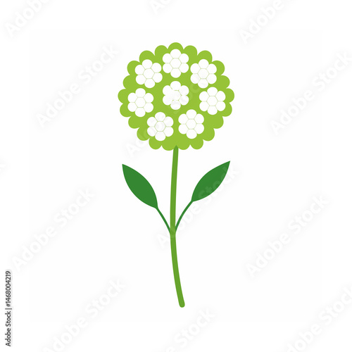 Flower Icon Vector on White Background  Minimal Floral Clipart for Design Projects

