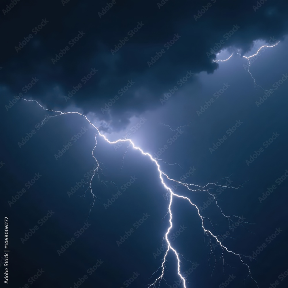 A jagged lightning bolt cuts through the black, brooding sky Heavy clouds loom menacingly , electric, heavy clouds A jagged lightning bolt cuts through the black, brooding sky Heavy clouds loom menacingly , electric, heavy clouds