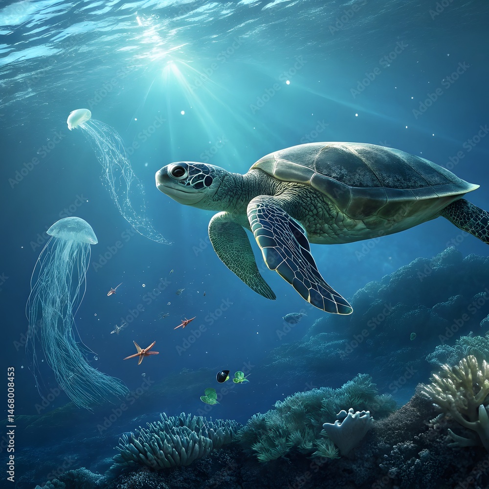 swimming turtle swimming turtle