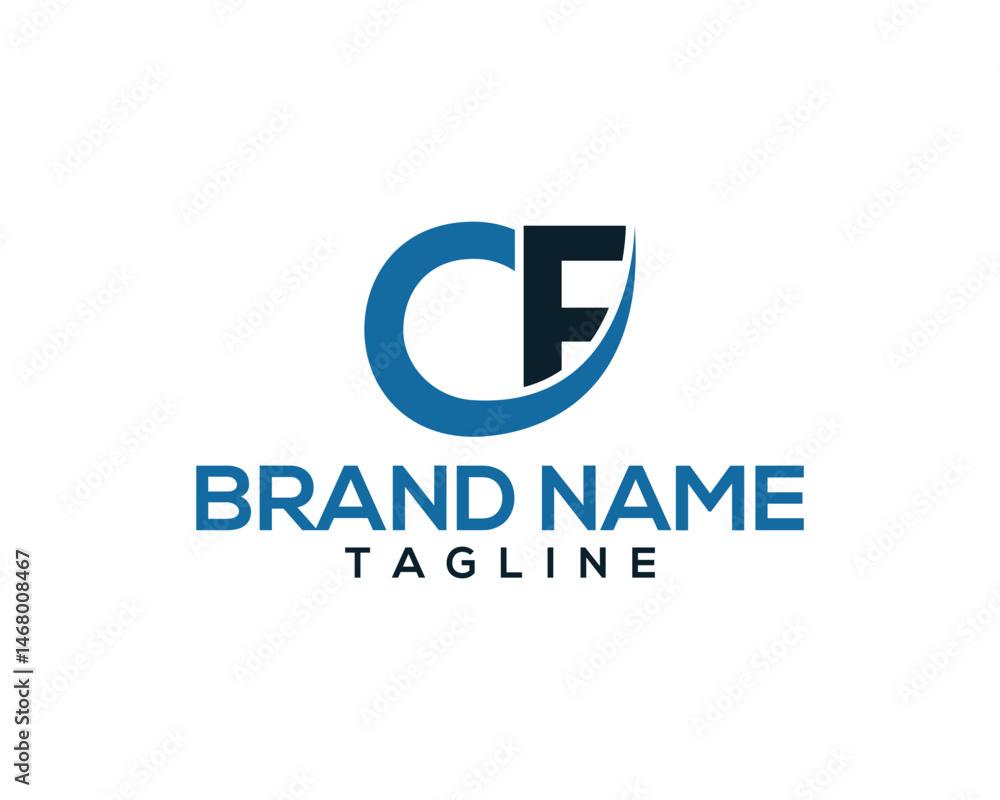 Minimalist CF initial letter logo design modern and professional company branding graphic Minimalist CF initial letter logo design modern and professional company branding graphic