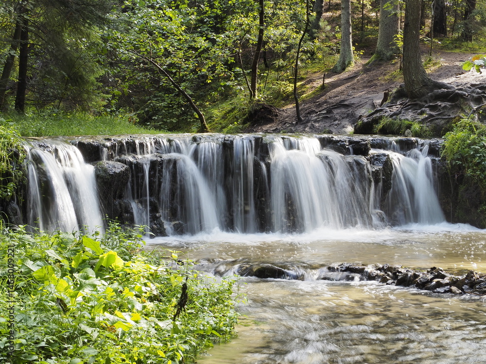 Fototapeta premium Wodospad na Jeleniu na Roztoczu na rzece Tanew