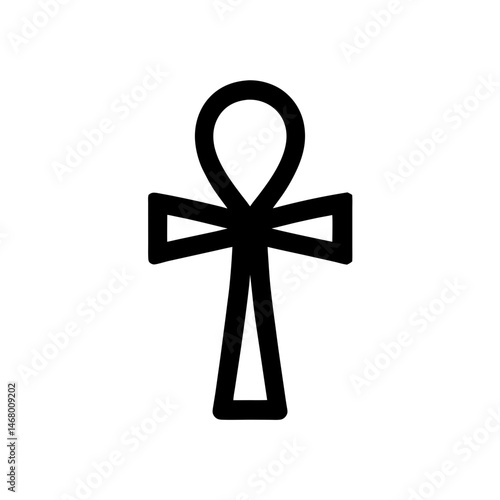 egyptian ankh vector on white background  .svg