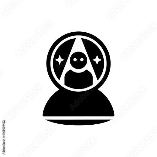 fortune teller icon on white background  .svg