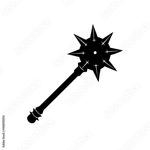 mace weapon vector on white background  .svg