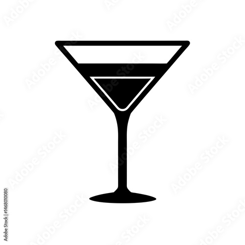 martini glass icon on white background  .svg