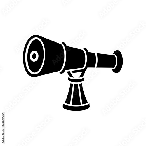 pirate telescope icon on white background  .svg