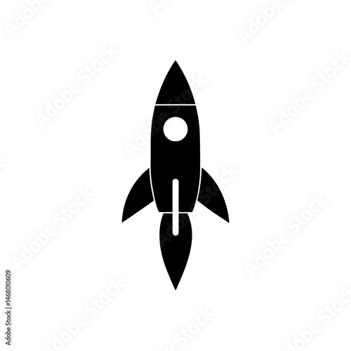 rocket ship icon on white background  .svg