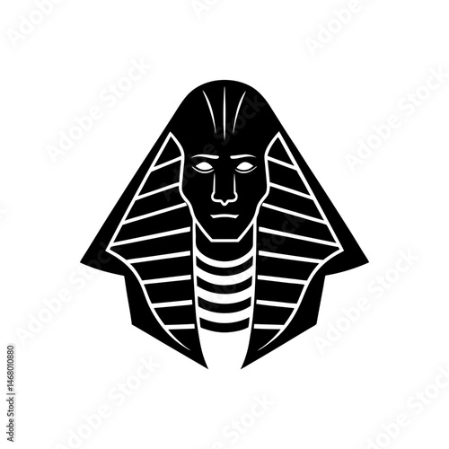 sphinx head vector on white background  .svg