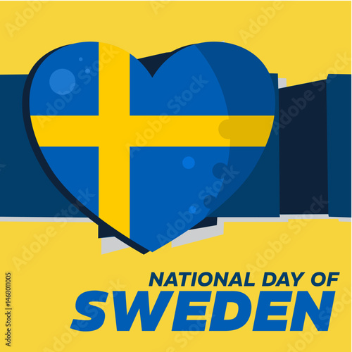 National Day of Sweden – poster, card, background, banner – vector illustration