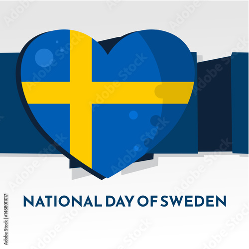 National Day of Sweden – poster, card, background, banner – vector illustration