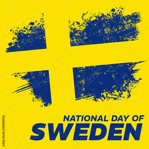 National Day of Sweden – poster, card, background, banner – vector illustration