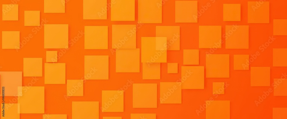 Abstract orange background with overlapping square shapes creating a dynamic, vibrant pattern, warmth, art Abstract orange background with overlapping square shapes creating a dynamic, vibrant pattern, warmth, art