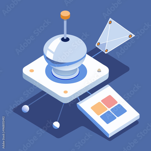 A tablet computer with a disk drive positioned on top, showcasing a modern tech setup.