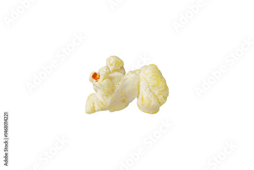 Obraz na płótnie macro popcorn on isolated and white background close up w salonie