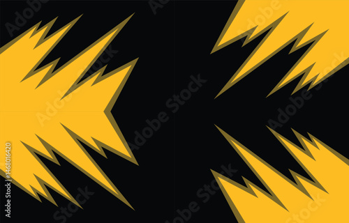 Abstract sporty colorful background with jagged arrow line pattern and with some copy space area