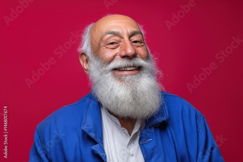 Elderly man with a large wh...