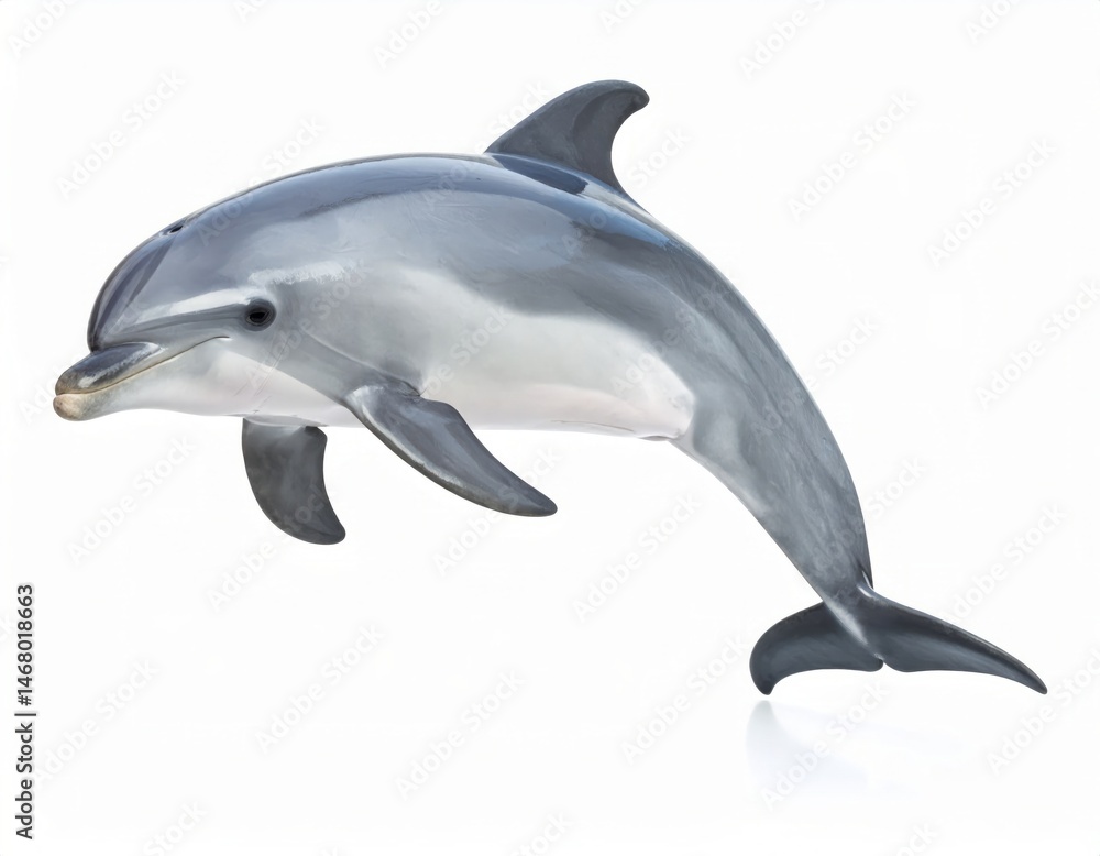 Dolphin over white background Dolphin over white background
