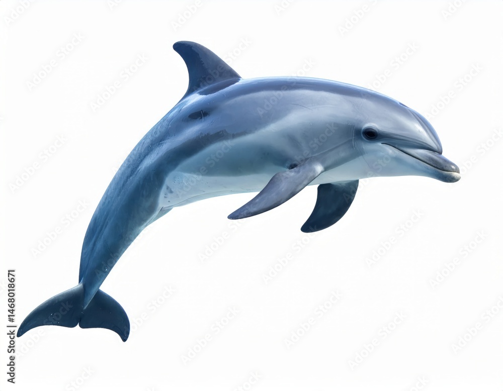 Dolphin over white background Dolphin over white background