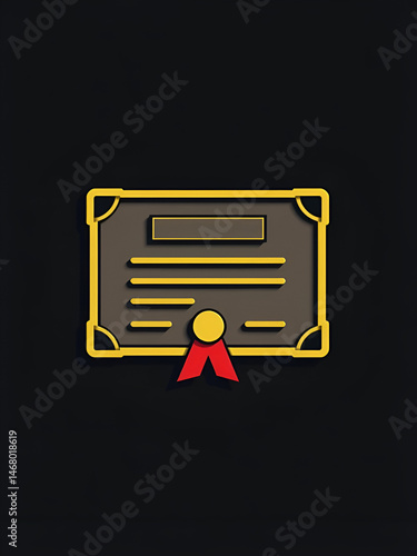 certificate diploma icon sign vector
