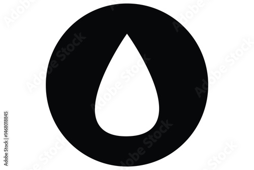  Raindrops icon set, oil or water droplet vector symbol.