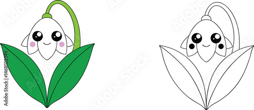 Lily of the Valley Color Vector Set
