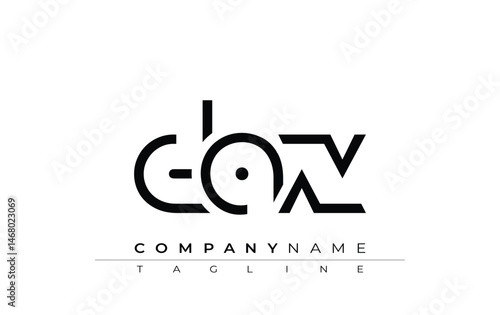 DAX abstract letter design. Modern Business Logo Design With Abstract Typography and Contemporary Style