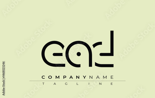 EAD abstract letter design. Modern Business Logo Design With Abstract Typography and Contemporary Style