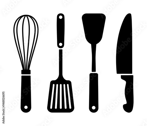 Kitchen utensils cooking tools vector illustration