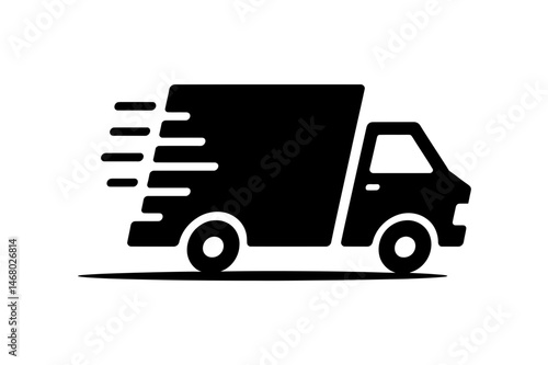 Delivery truck icon fast shipping and moving service