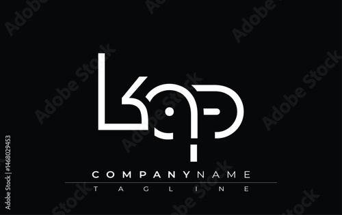 KAP abstract letter design. Modern Business Logo Design With Abstract Typography and Contemporary Style