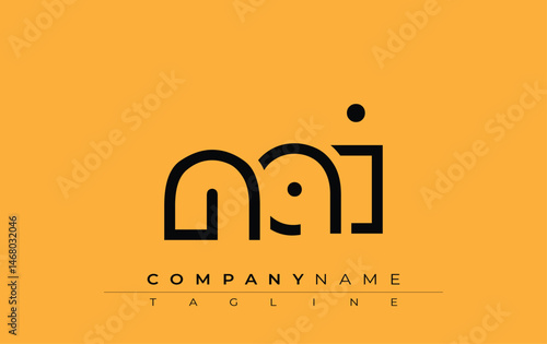 NAI abstract letter design. Modern Business Logo Design With Abstract Typography and Contemporary Style