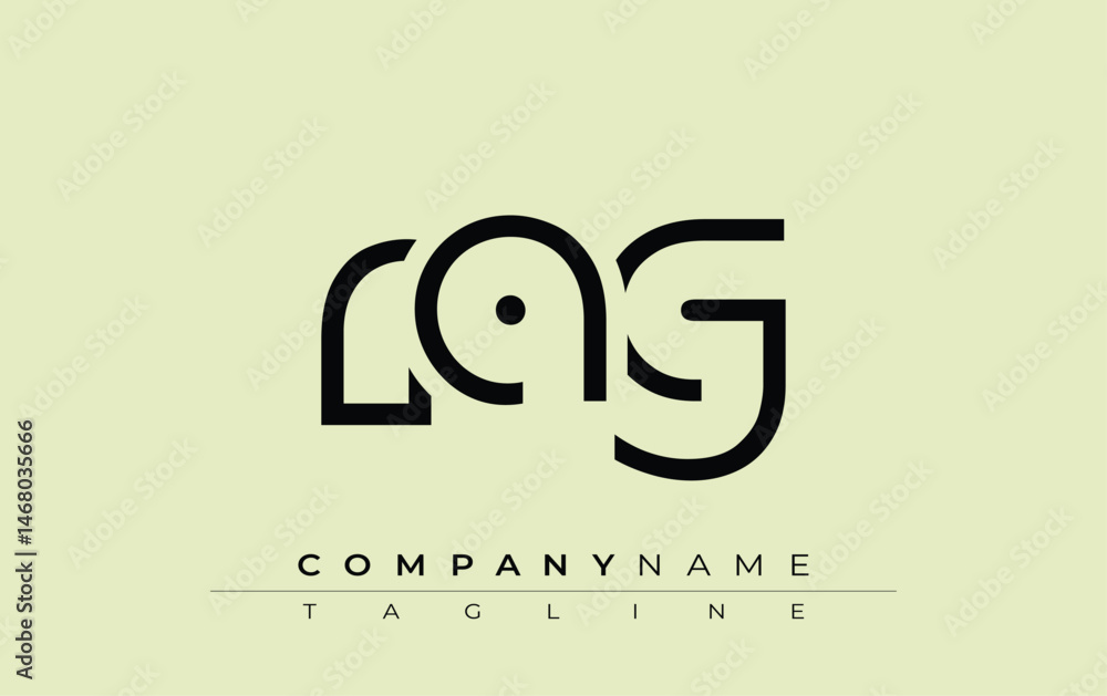Fototapeta premium RAG abstract letter design. Modern Business Logo Design With Abstract Typography and Contemporary Style