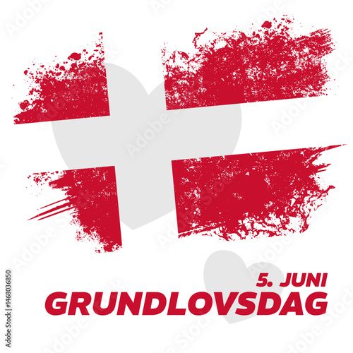 Grundlovsdag, June 5, Denmark Constitution Day – vector illustration