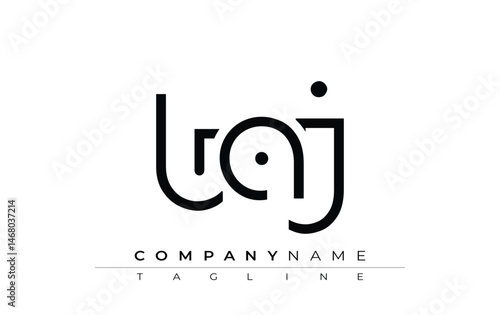 TAJ abstract letter design. Modern Business Logo Design With Abstract Typography and Contemporary Style