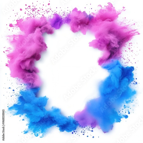 Obraz na płótnie Vibrant Swirling Colorful Powder Frame for Creative Background Use w salonie